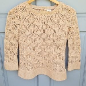 J Crew Wool Crochet Sweater